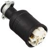 Grounding 2P 20A Waterproof Rubber Cord Connector WA5529 Black