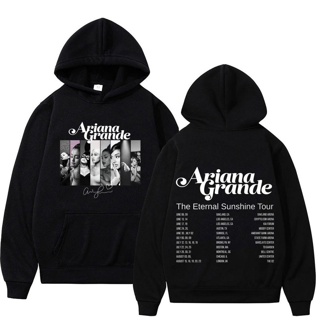 Ariana Grande Eternal Sunshine Tour 2026 Bluza z nadrukiem Męska Damska Vintage Bluza Zimowa Długi Rękaw Casual Luźny Pulower