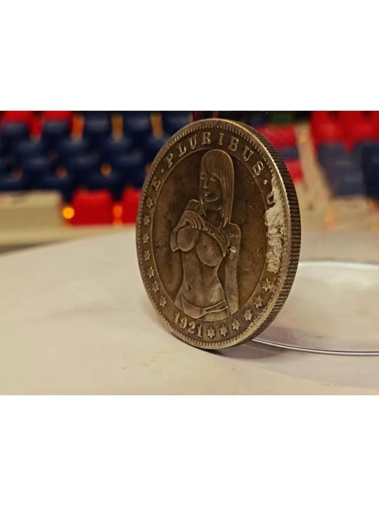 Deep Relief 1881 American Beauty Flower Skull Coin Silver Dollar Micro Seal Collection