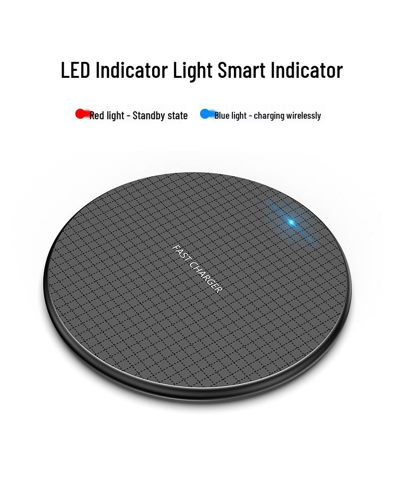 K8 20W Wireless Charger: Fast Charging, Aluminum Alloy, Cool & Round Design.