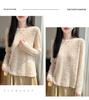ER26 Spring Hollow Flower Knit Top - Sweet Crochet Texture Pullover for Women