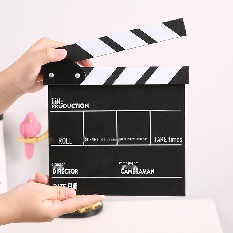 Black Wooden Director's Clapboard for Photography and Studio Props