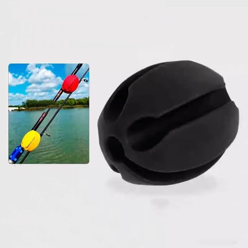 2pcs Fishing Rod Fixed Ball Rods Stopper Mini Protection Anti-Collision Balls Retractor Holder Fishing Ball Stopper Silicone Tackle