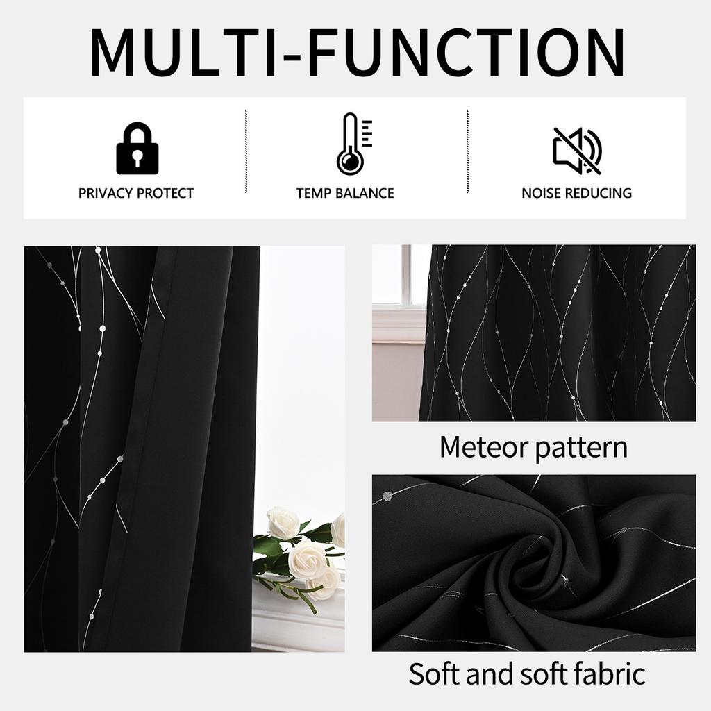2025New High Quality Curtains Bedroom Living Room Sunscreen Curtains Meteor Curtains