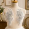 Rhinestones Lace Flower Applique Flower Design Clothing Applique Dress Patches  Evening Dress