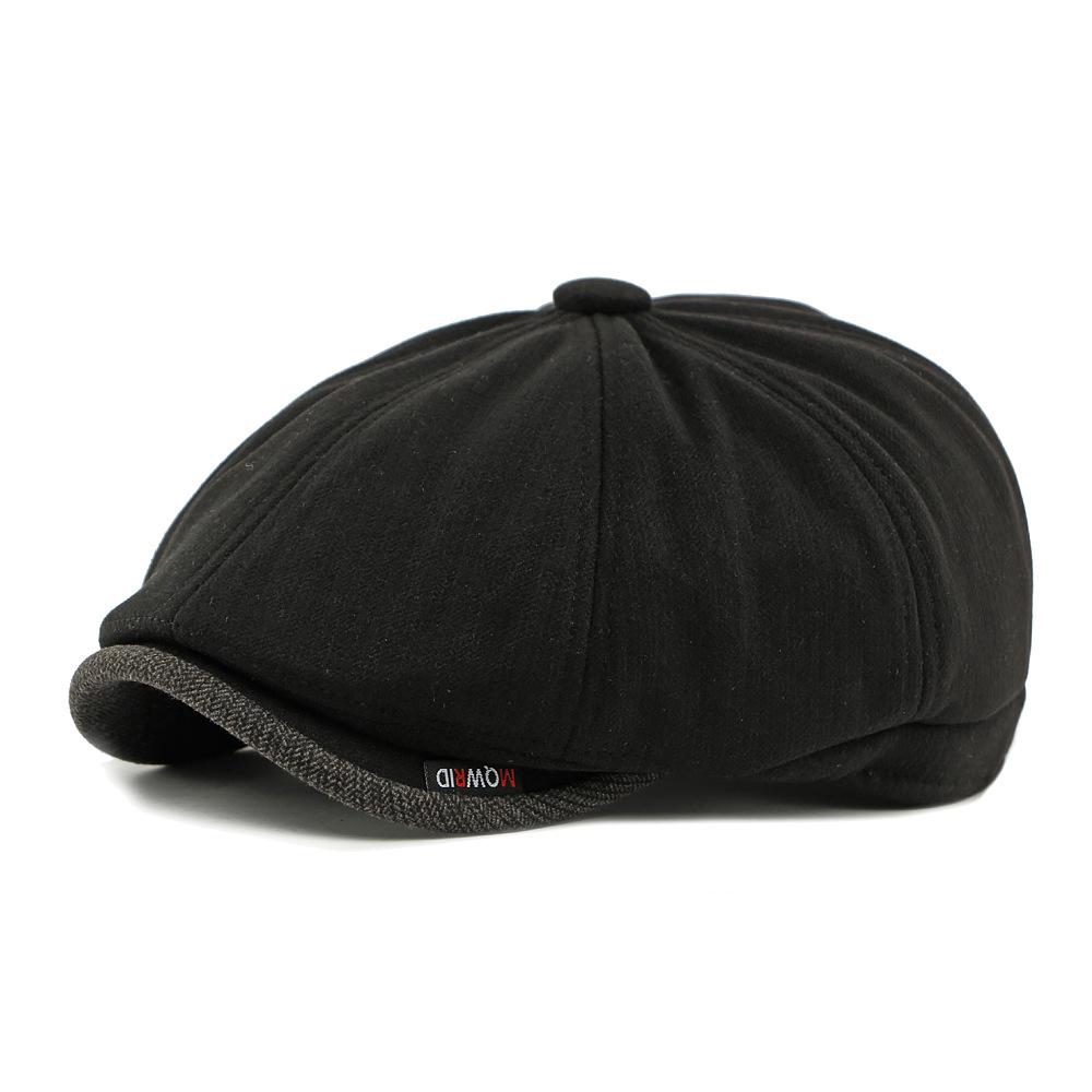 Autumn Winter Warm Hat Men's Octagonal Hat British Retro Forward Hat Paintsman Hat Newsboy Hat
