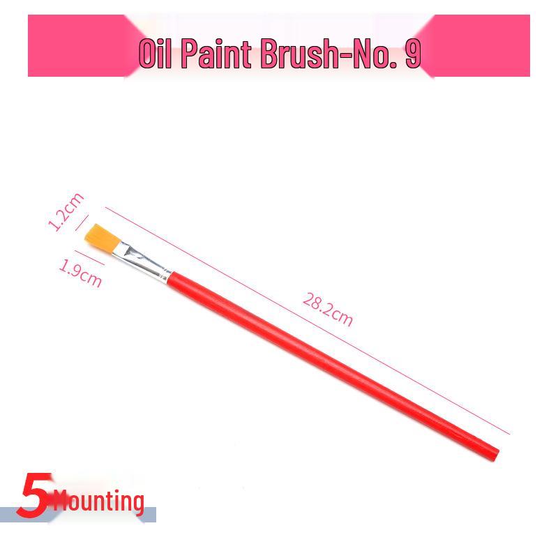 Flat Head Nylon Hair Touch-up Paint Brush for Art and Industry