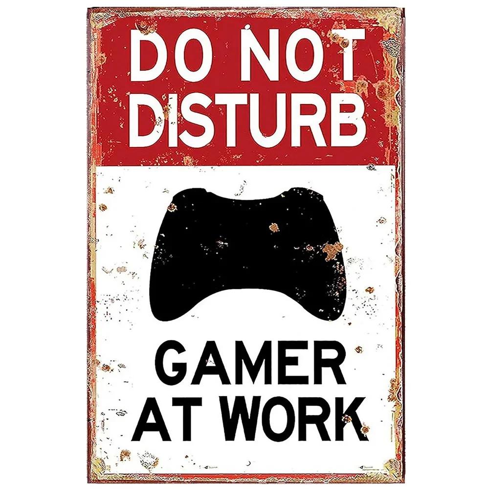 Eat Sleep Game Repeat Metal Tin Signs Posters Plate Wall Decor for Garage Game Room Bars Man Cave Cafe Clubs Retro Poster Plaque