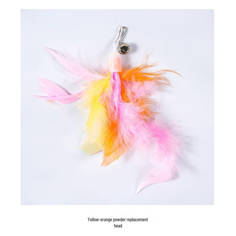 Cross-Border Suction Cup Cat Teaser Stick with Feather Attachment