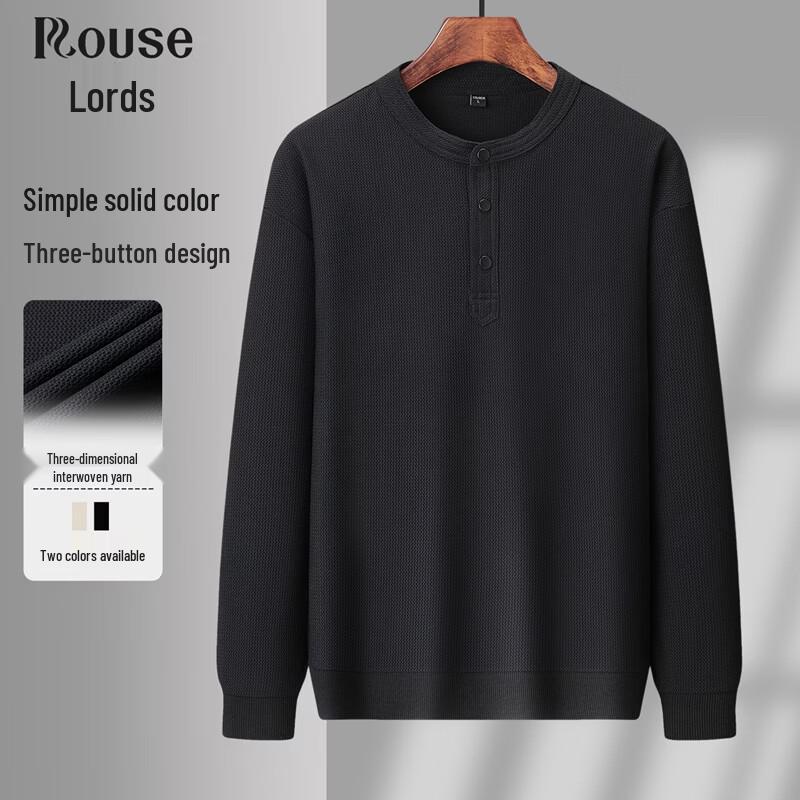

Men s Business Casual Long-Sleeve Round Neck T-Shirt 180