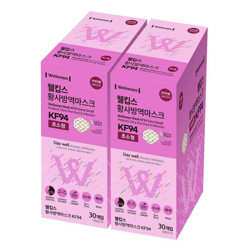 

Welkeeps KF94 Пылезащитная маска, Размер Экстра-S, 30 шт. x 2