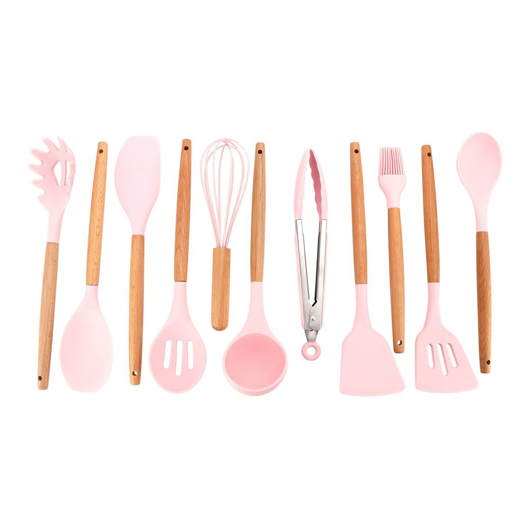 12PCS/Set Silicone Kitchen Cooking Utensils Baking Tool Heat Resistant Non Stick Kitchen Gadget