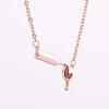 Glass Bottle Love Heart Zinc Zinc Alloy Rose Gold Silver Color Wineglass Necklace Jewelry Choker Pendant