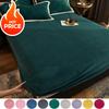 2026 Winter Warm Solid Flannel Elastic Band Fitted Sheet Mattress Protector Cover Super Soft Cozy King Size Double Bed Bed Sheets