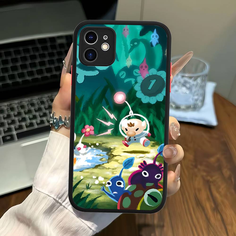 Classic Animation PIKMIN Phone Case For IPhone 16 15 14 Plus 15 13 12 11 Pro Max X XS MAX Matte Cover