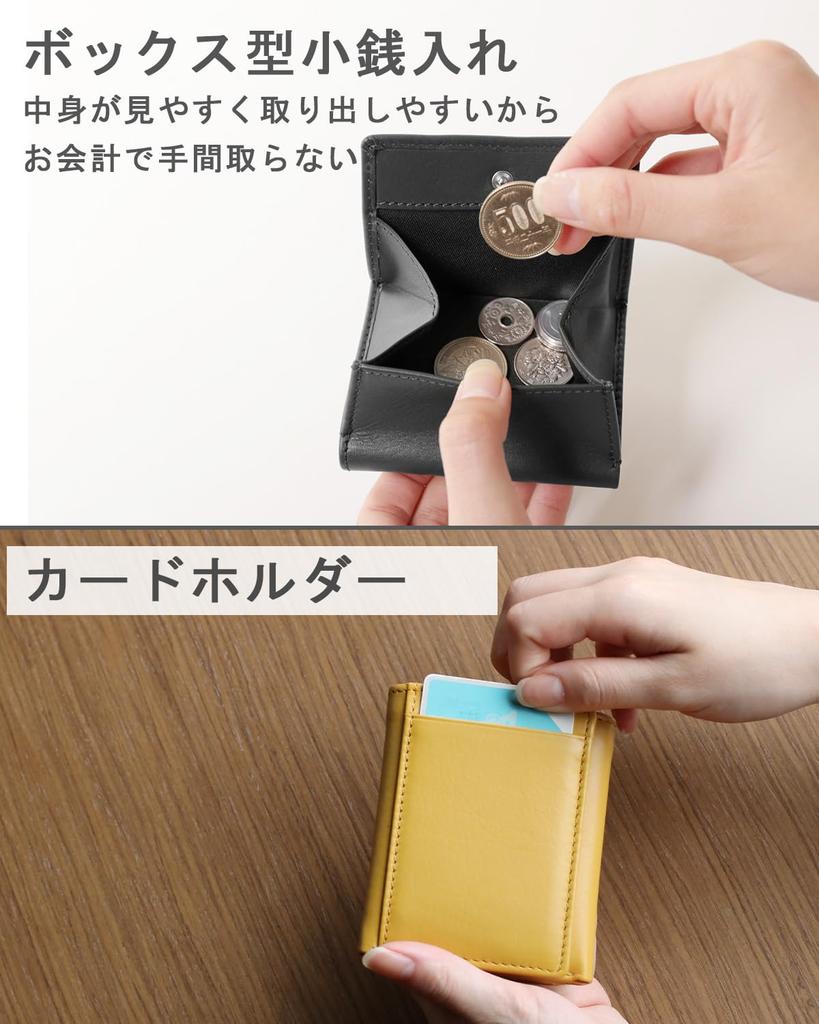 Mieno Mini for Men and Women Genuine Wallet, Compact, [Selected Leather, Tri-Fold, Compact] (Red)