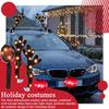 Weihnachts Rentier Geweih Auto Set Festliches Kostüm Mit LED Lichtern Rentier Weihnachtsdekoration Für Feiertags Van Party Saisonal