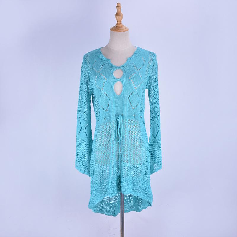 

Сексуальное бикини, женский купальник, пляжный купальный костюм, пляжная одежда, вязаный купальник, сетчатое пляжное платье, туника, халат One Size озеро зеленый