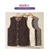 Women Fleece Vest Senior Thick Warm Sleeveless Waistcoat For Autumn Winter