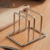 Portable Stainless Steel Cutting Board Holder 2 Sectional Rustproof Pot Lid Stand Space Saving Chopping Board Organizer