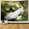 Peacock Trees Oil Painting Style Pattern Tapestry Home Wall Decoration Tapestry Bedroom Living Room Tapestry