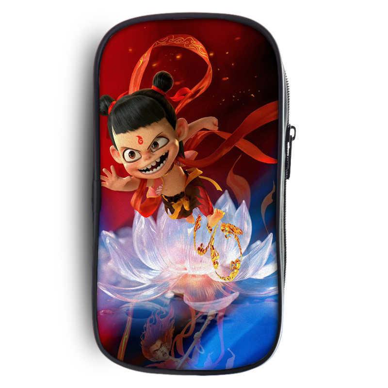 Fabric Nezha Oxford Pencil Case Organizer For Students And Teens Storage Bag