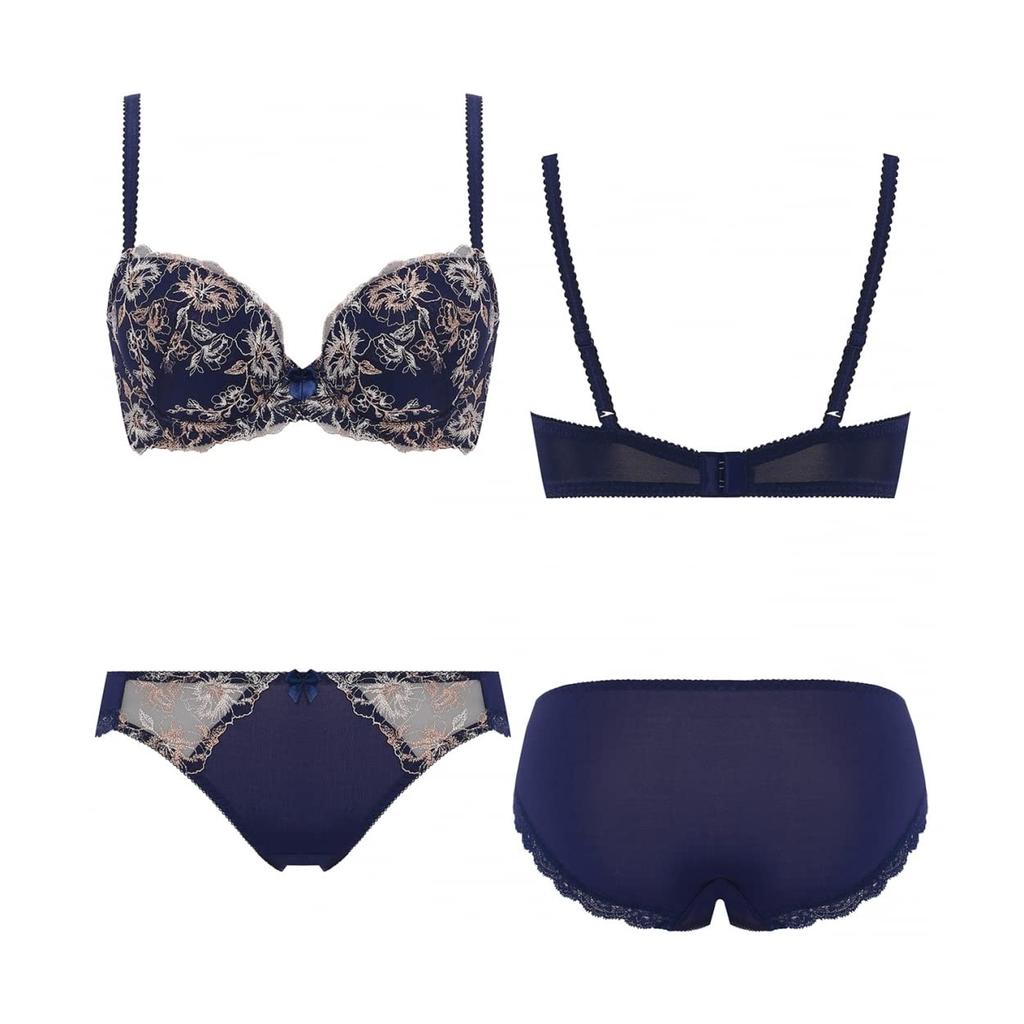 Triumph Beautiful Breast Soft Classy Petals Bra Panty Set Elegant Soft E70 M008 [WEB Exclusive] Bra, & (10215227), Wired, Padded, Design, Material,