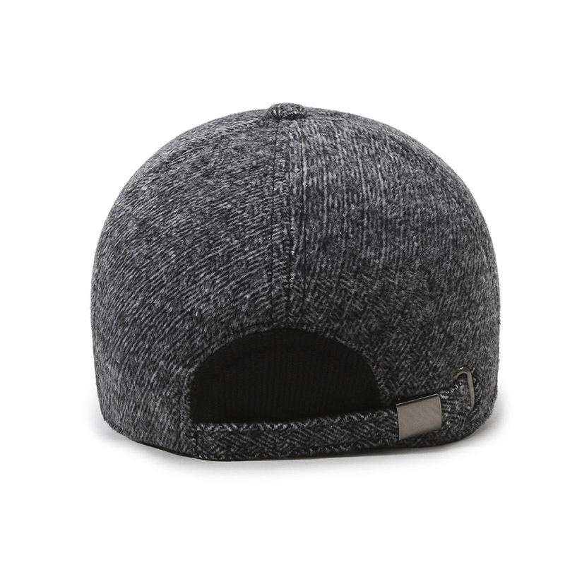 Middle-Aged And Elderly Men'S Cap, Father'S Hat, Wind-Cold Ear Protection, Elderly Hat, Fleece Thickened Warm Baseball Cap