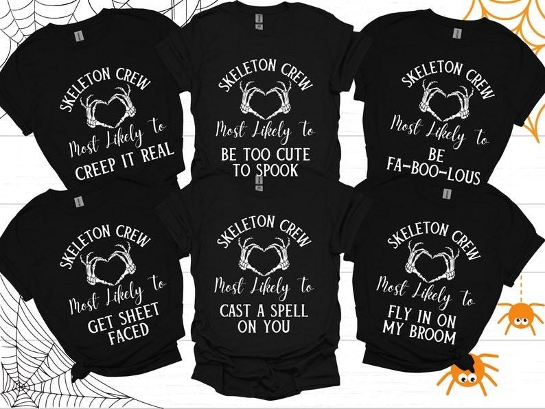 Matching Skeleton Halloween Party Costume Gift Family Unisex S-5XL Shirt DO250 Unisex T-Shirt XXXXL