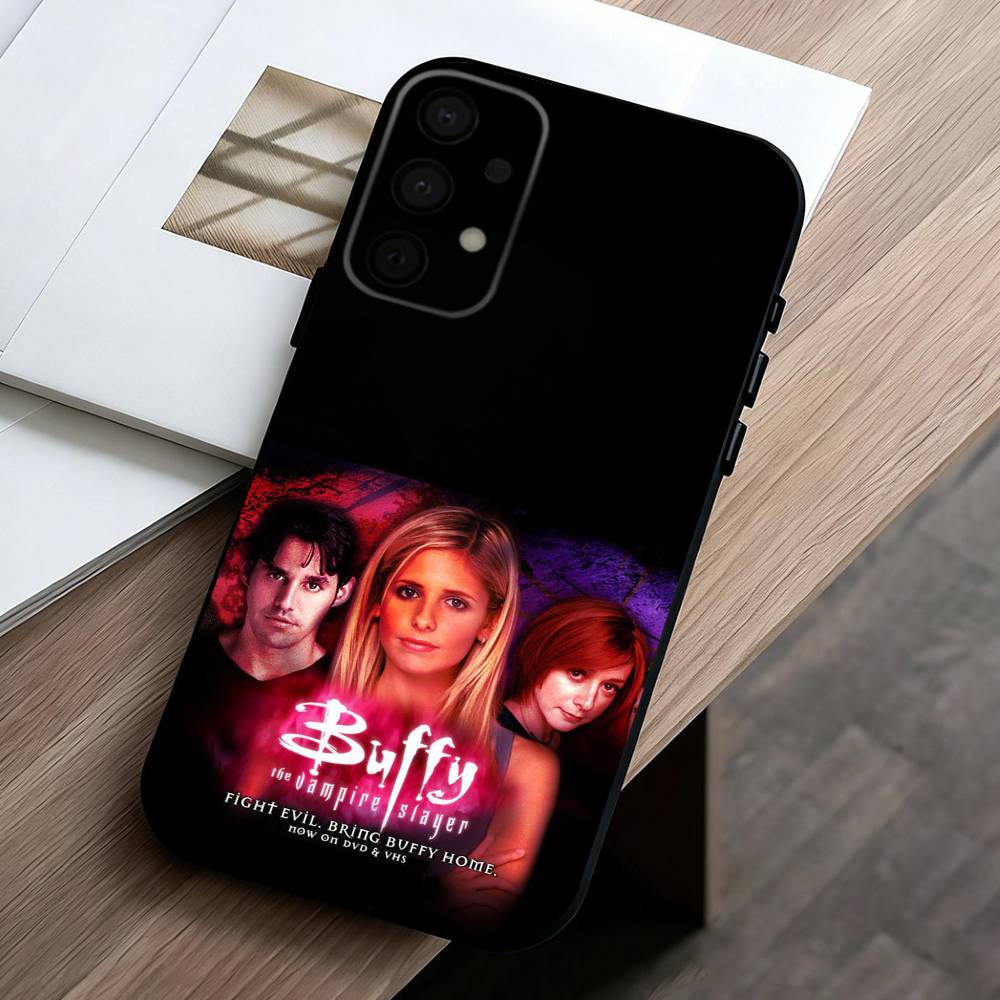 B-Buffy the V-Vampire Slayer phone Case For Samsung Galaxy A73,A72,A71,A70,A53,A52,A51,Others Soft Black Shell