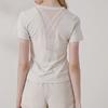 Women's Summer Mesh Spliced Yoga Tee - Casual, Slimming, Short Sleeve Fitness Top