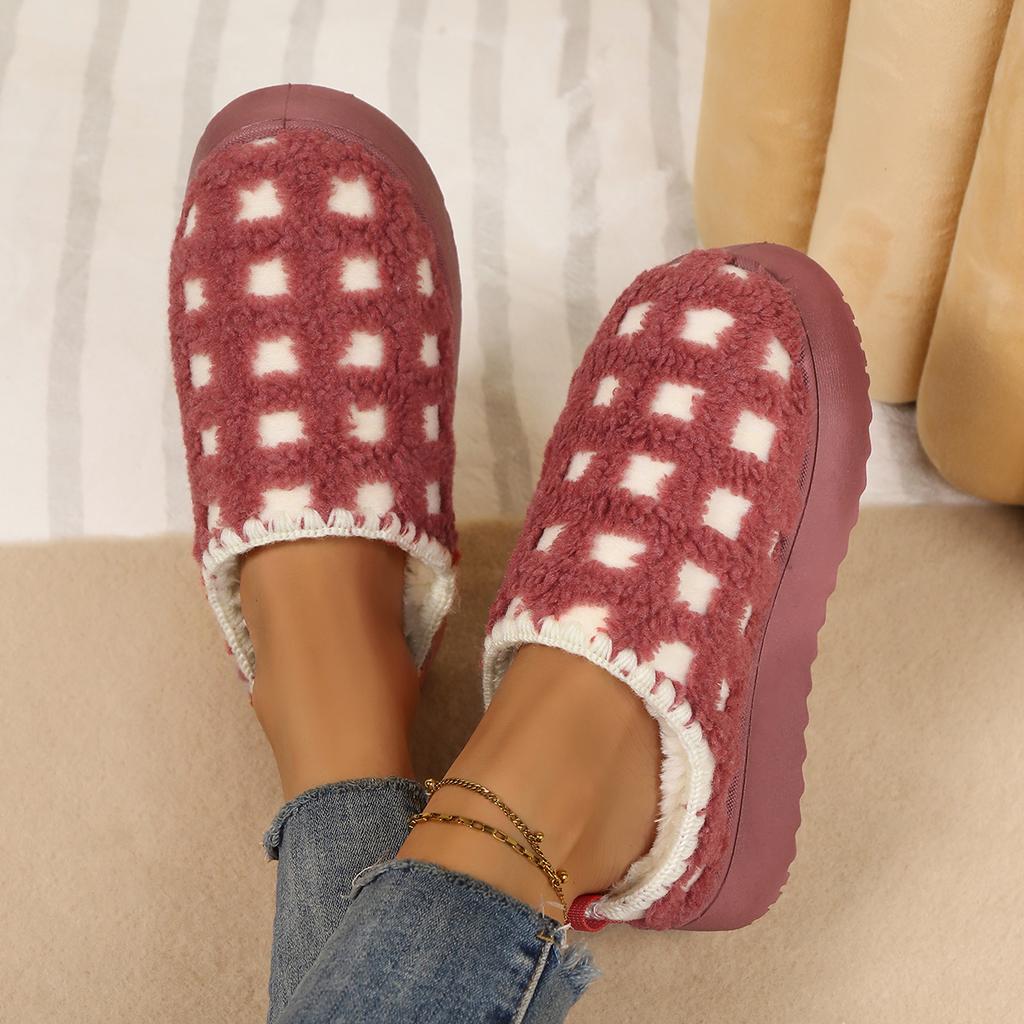 Fashion Women Cute Fluffy Soft Shoes Women Slippers Warm Winter Home Boots Plush Bedroom Ladies Female Shoes Lightweight Slides Women