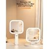 Touch Control Dimmable LED Makeup Mirror Bedroom Dressing Mirror  for Handheld,Tabletop&Travel