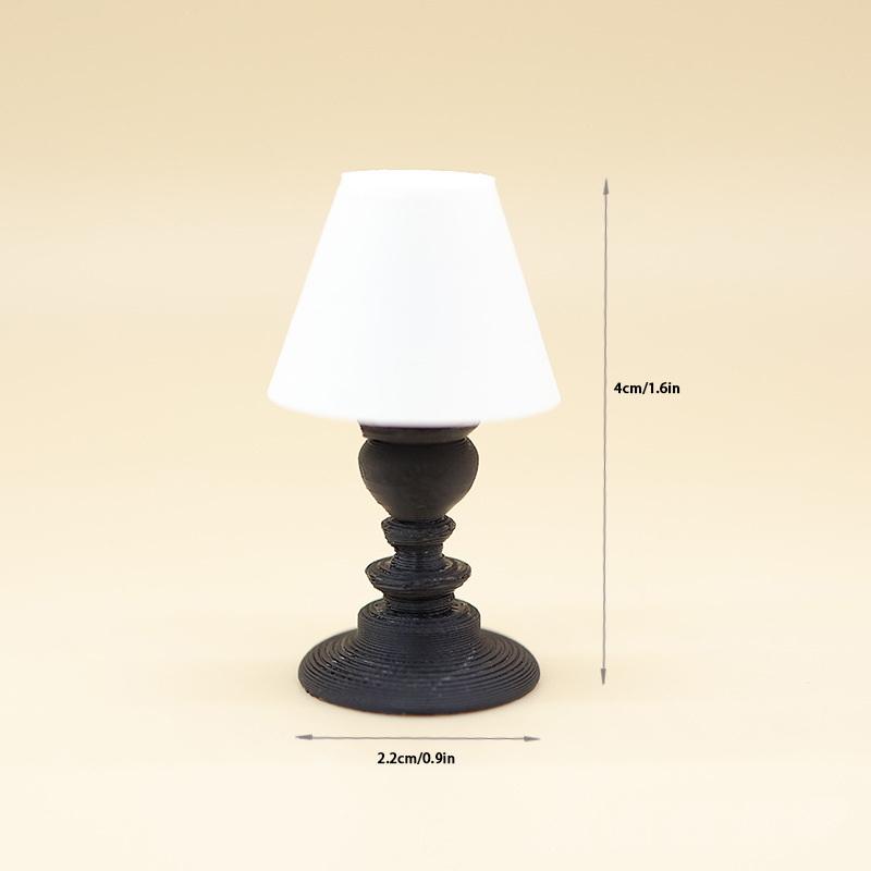 Retro Classical Mini Table Lamp Model Realistic Dollhouse Decor for Sand Table DIY Micro Landscape Props