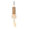 Sola Stick Bird Toys Fun Interactive Soft Ball Log Sola Wood Corn Leaf Silk Relieve Boredom Parrot