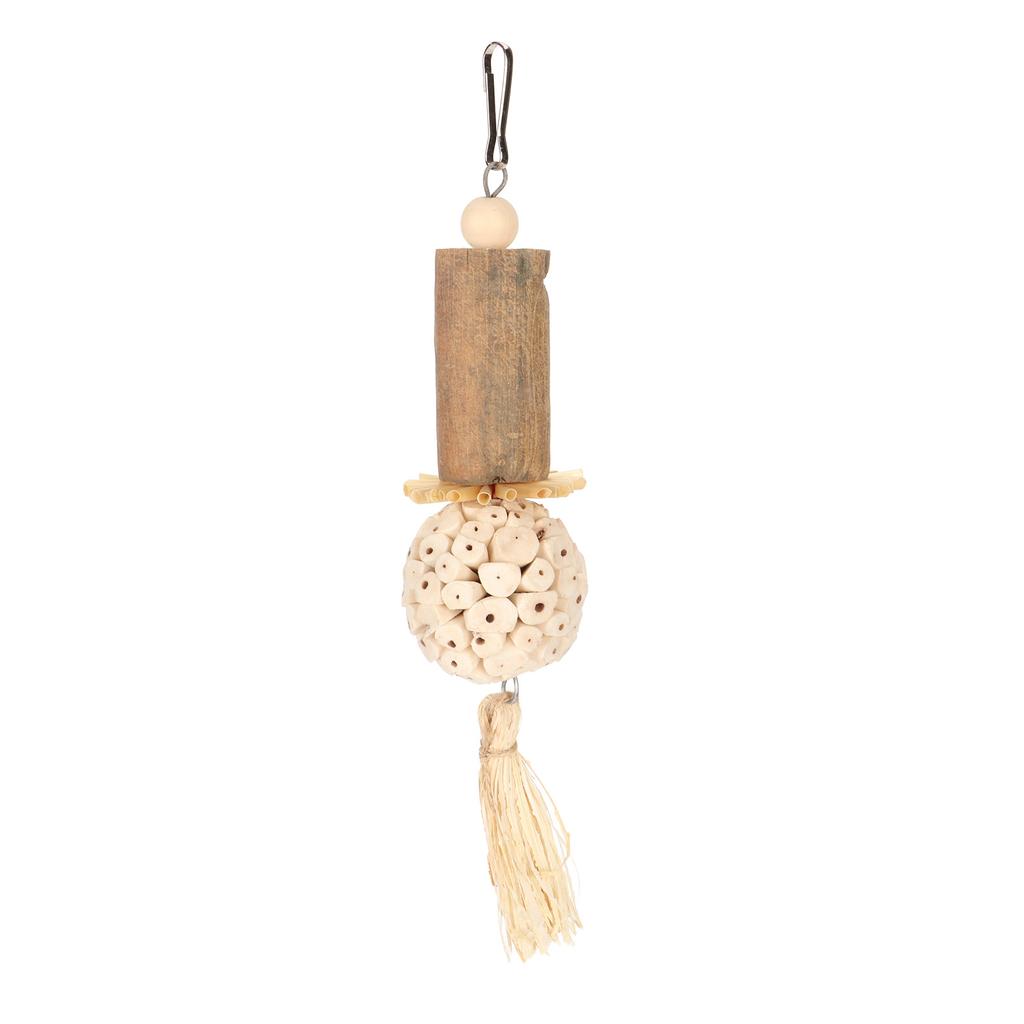 Sola Stick Bird Toys Fun Interactive Soft Ball Log Sola Wood Corn Leaf Silk Relieve Boredom Parrot