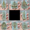 Thai Nine Tailed Red Fox Lotus Flower Gold Mask Metal Mobile Phone Sticker
