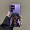Color Phone Case For Samsung Galaxy S26 S25 S24 S23 S22 Ultra S20 S10 S21 FE 5G Plus Silver IMD Cover Dachshund Sausage Dog