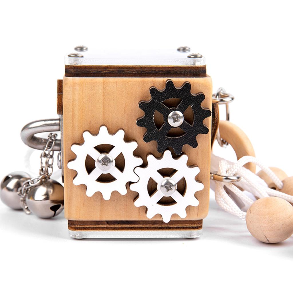 Busy Block Toy For Children, Educational Interactive  Wooden Toy