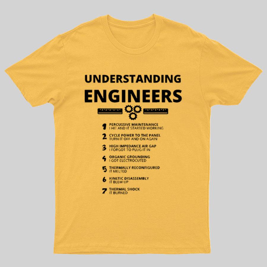 Understanding Engineers 100% Cotton Summer Casual Cool Loose T-Shirt