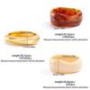 IngeSight.Z 3 Styles Punk Irregular Wide Chunky Resin Acrylic Smudging Bangle Women Geometric Spring Metal Bracelet Jewelry Gift