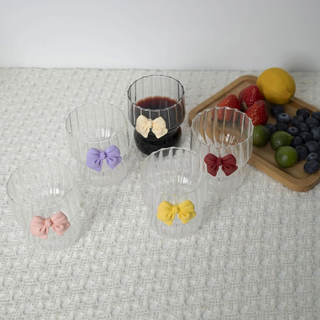 Milchbecher Glasbecher Einfache Wasserbecher Schöne Kaffeetassen Glas Saftbecher Glasmaterial Perfekt für den täglichen Gebrauch