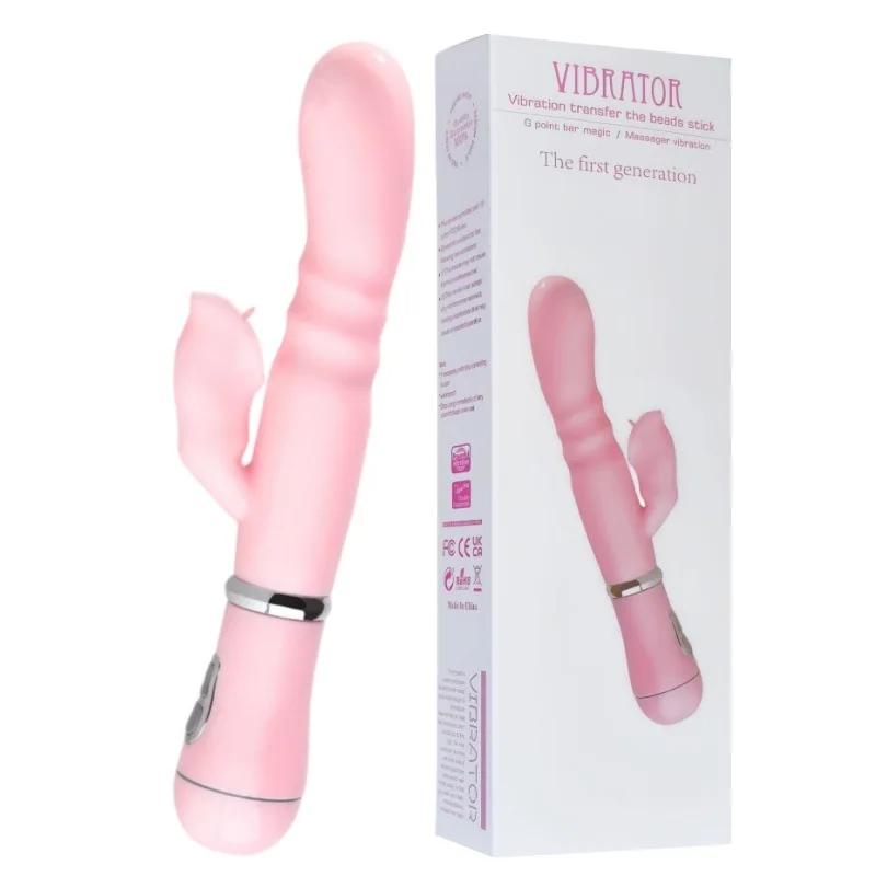 2-in-1 Licking Tongue & Vibrating Massager 12 Modes Female Clitoral G-Spot Stimulator USB Chargeable Adult Sexuality Product Toy
