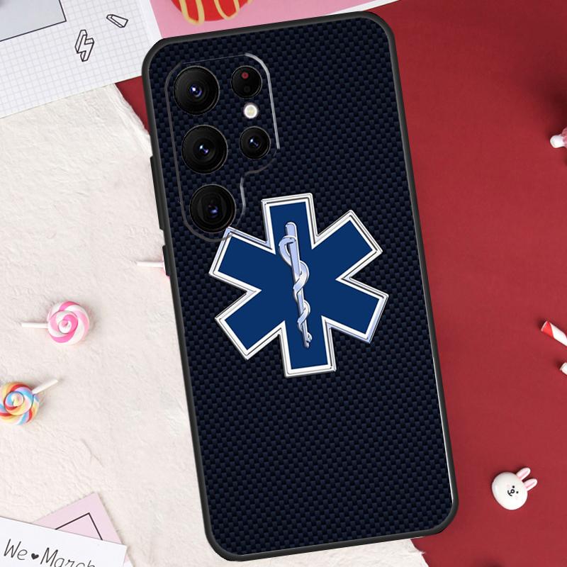 Emergency Medical Star of Life Case For Samsung Galaxy S26 Ultra S23 S22 S21 S20 S24 S25 Ultra S10 Plus S25 FE Cover Shell