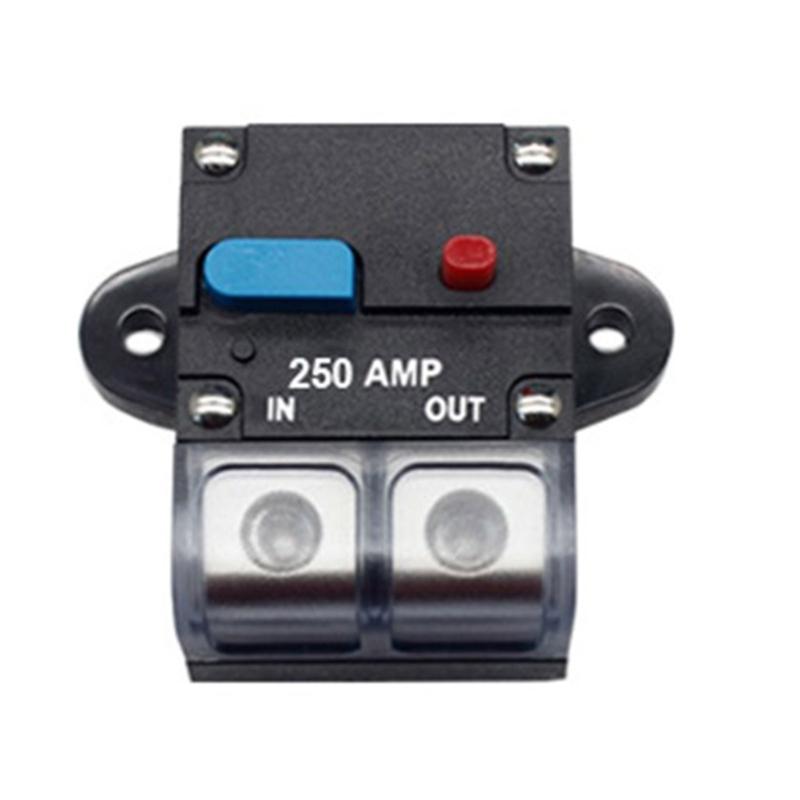 Circuit Breaker 12V-48VDC 50-300Amp for Trailer Vehicles Stereo Audios Solar System Inline Waterproof Solar Breaker