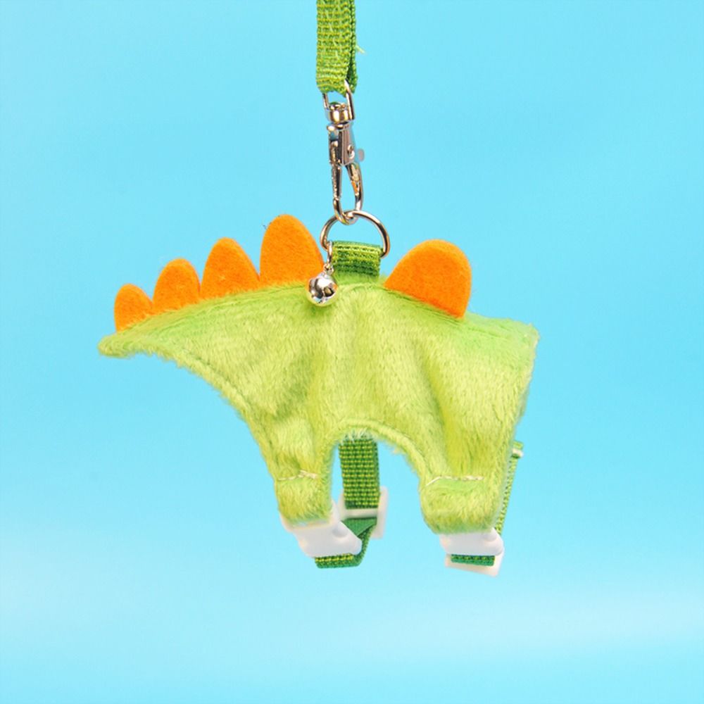 Cartoon Ferret Vest Harness Dragon Design Adjustable Hamster Chest Strap Flannel with Bell Pet Harness Leash