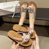 Vitality is cute, age-reducing and well-behaved, Shirley Mei splint slippers, women's summer wear, soft thick bottom, non-slip and comfortable flip-f