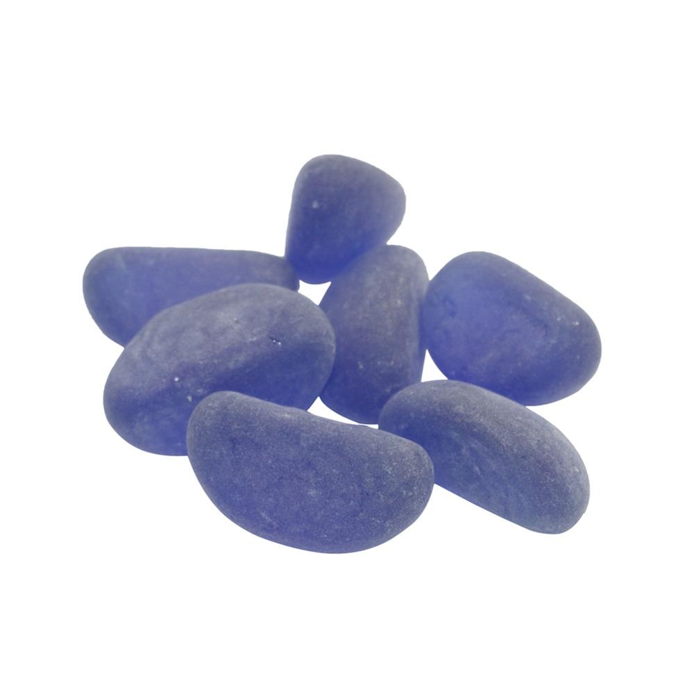 

30 шт. Аквариумные голубые небесные бусины из стекла кешью, флуоресцентный камень, камень голубого света, кристальный камень, аксессуары для украшения аквариума M темно-синий