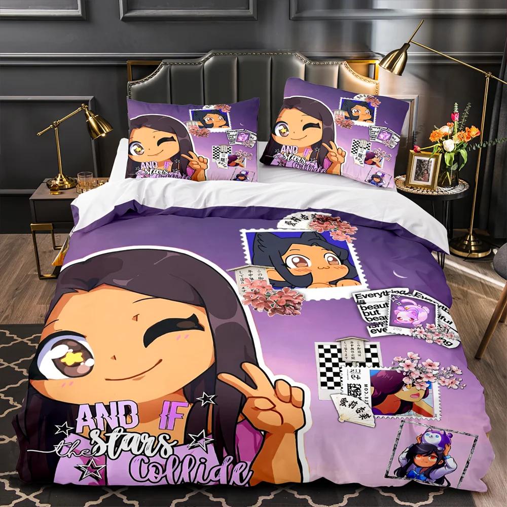 APHMAU Bedding Set Single Twin Full Queen King Size Kawaii Aphmau Bed Set Aldult Kid Bedroom Duvetcover Sets 3D Print 035