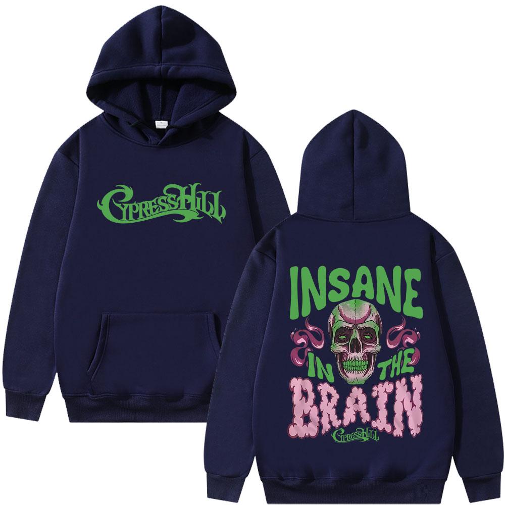 Rapper Cypress Hill Black Sunday Insane in The Brain Hoodie Skeleton Print Tracksuit Men Women Hip Hop Oversized Hoodies Autumn